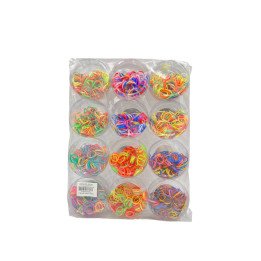 GOMITAS DE PELO COLOR SURT 12/U