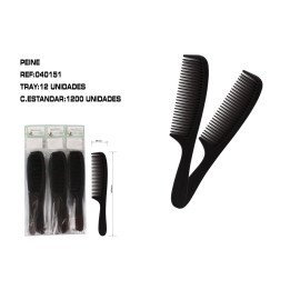 PEINE NEGRO CON MANGO 12/U