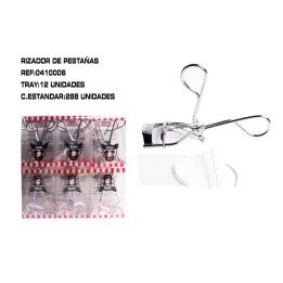 RIZADOR DE PESTAÑA PLATEADO 12/U