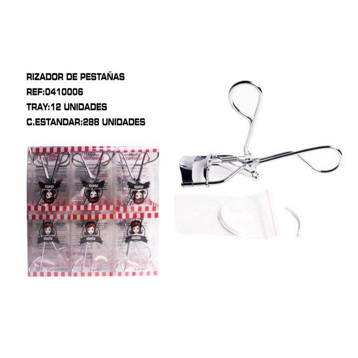 RIZADOR DE PESTAÑA PLATEADO 12/U