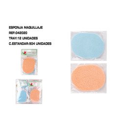 2 ESPONJA DESMAQUILLANTE OVAL 12/U