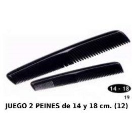 JGO.2 PEINES NEGR 14 Y 18CM 12/U 19 HERV