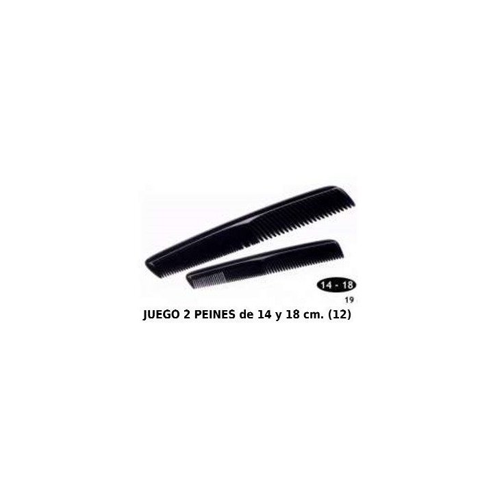 JGO.2 PEINES NEGR 14 Y 18CM 12/U 19 HERV