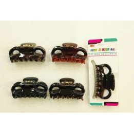PINZA DE PELO 6CM LEOPARDO 104332 24/U N/B