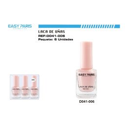 LACA DE UÑAS ROSA CLARO 6/U