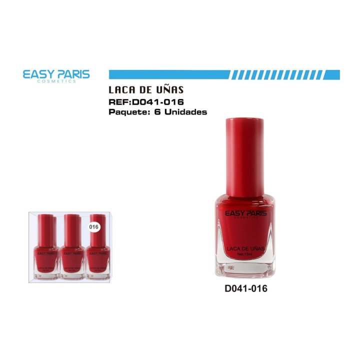 LACA DE UÑAS ROJO 6/U