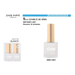 LACA DE UÑAS 9 DIAS BLANC MATE 6/U