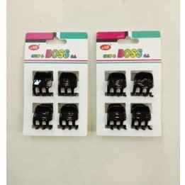PINZA DE PELO NEGRO 1.8CM 12/U N/B
