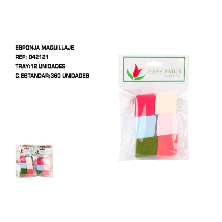 PACK6 ESPONJAS DE MAQ. CUADRADA 12/U
