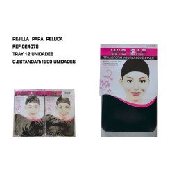 2U REJILLA NEGRAS PARA PELUCA 12/U