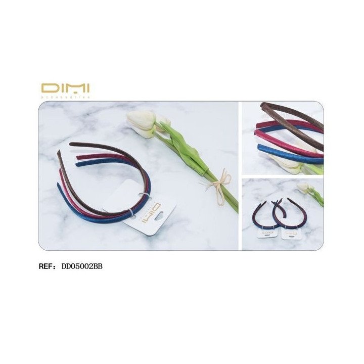 3 DIADEMAS C/FORRO 12/U DD05002BB