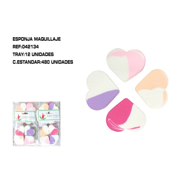ESPONJA DE MAQ.4 CORAZONES 12/U