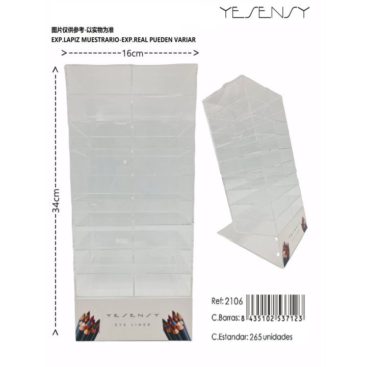 EXP.LAPIZ VACIO 16*36*19CM YESENSY S/DESC.