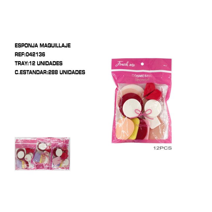 JGO.12 ESPONJAS MAQUILLAR 12/U