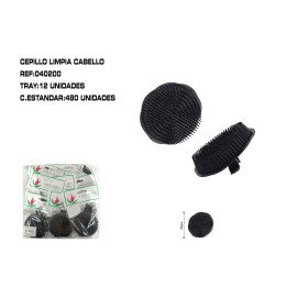 CEPILLO DURO NEG.LIMPIA CABELLO 12/U