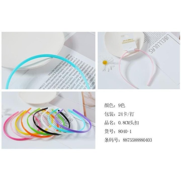 DIADEMA 0.8CM 24/U N.B.
