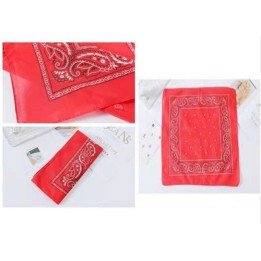 PAÑUELO ALGODON 54x54 ROJO 12/U 118125-2 N.B