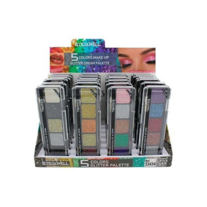 GLITTER CREAM PALETA 5 COLRS 24/U 33434 LW