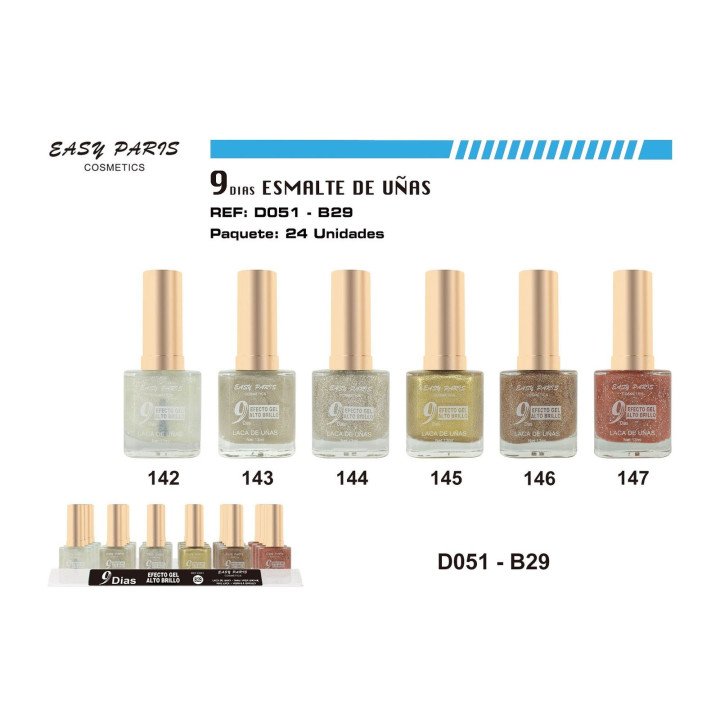 LACA DE UÑAS 9 DIAS GLITTER 24/U