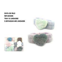 CINTA DE PELO C/CORAZON 12/U