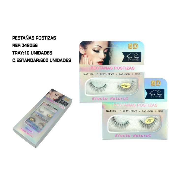 PESTAÑAS POSTIZAS EFECT 8D 10/U