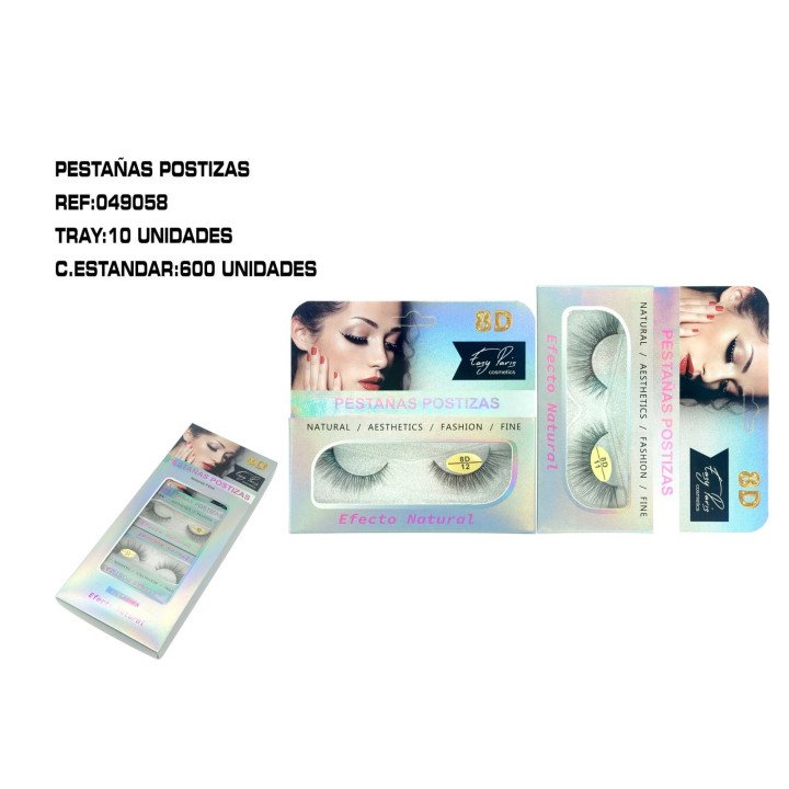 PESTAÑAS POSTIZAS EFECT 8D 10/U