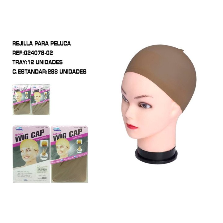 2U REJILLA CASTAÑO PARA PELUCA 12/U