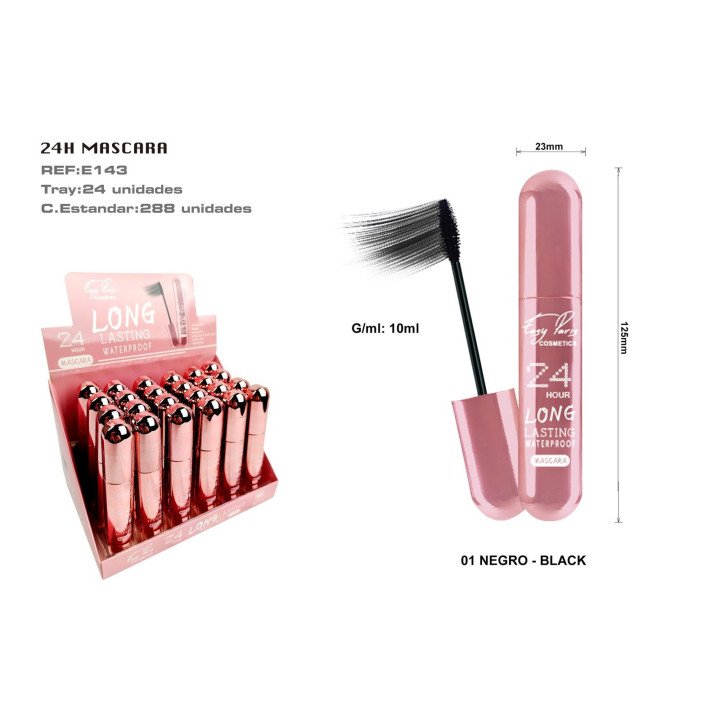 MASCARA DE PESTAÑAS 24H LONG LASTING 24/U