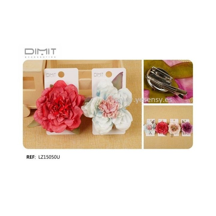 FLOR C/PINZA Y BROCHE. 12/U LZ15050U