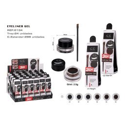 EYELINER GEL 24H NGERO/MARRON 24/U
