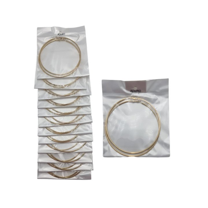 PEND.AROS GOLD 8CM ACERO. 12/P NS