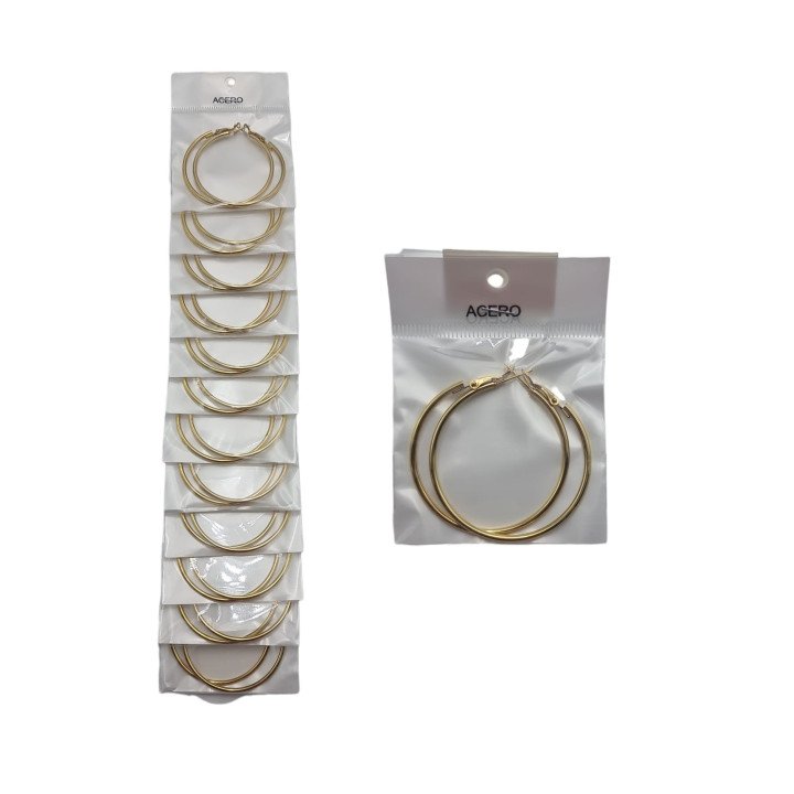PEND.AROS GOLD 4CM ACERO. 12/P NS