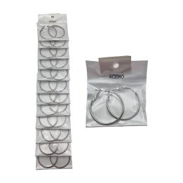 PEND.AROS 3CM ACERO. 12/P NS