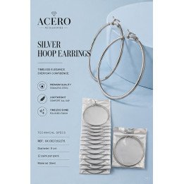 PEND.AROS 9CM ACERO. 12/P NS