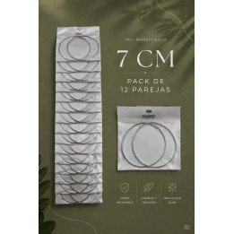 PEND.AROS 7CM ACERO. 12/P NS