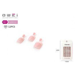 UÑA POSTIZAS PINK 12/U U26111