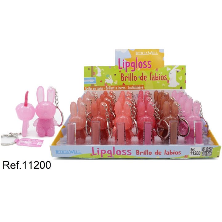 LIPGLOS BRILLO CONEJO LLAVERO 24U 11200