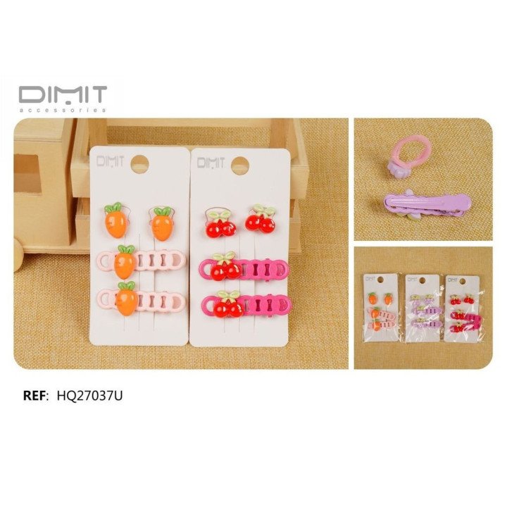 PACK GOMAS+PINZAS FRUTAS 12/U HQ27037U