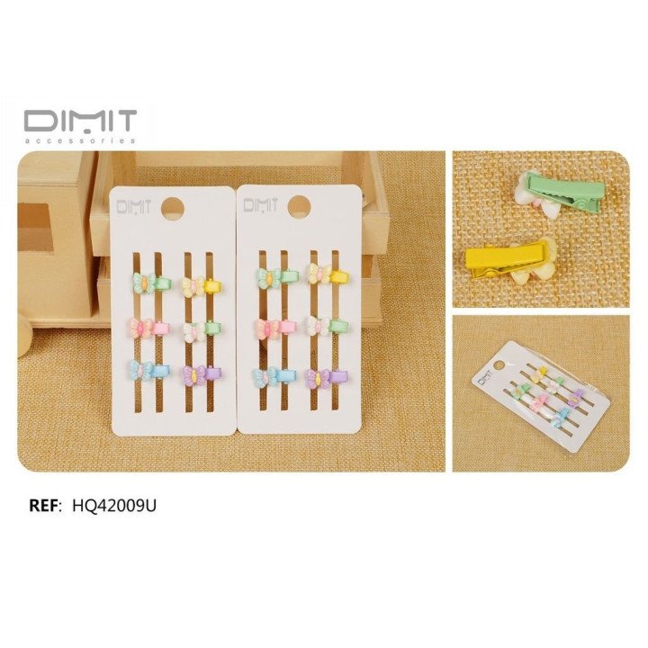 PACK6 MINI PINZAS MARIPOSA 12/U HQ42009U