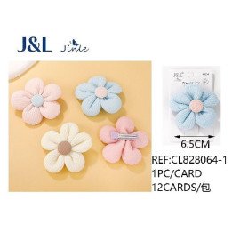 PINZA DE PELO FLOR 12/U 6.5CM CL828064-1