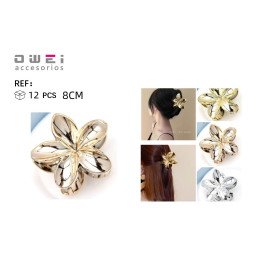 PINZA DE PELO FLOR 8CM 12/U PZ28487 OW