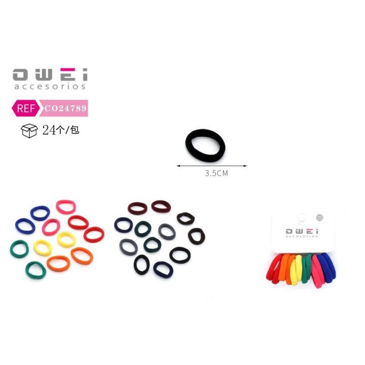 PACK12 GOMAS 3.5CM SURT. 24/U CO24789 OW