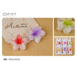 PINZA DE PELO FLOR 12/U PZ31119-02