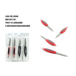 LIMA DE UÑAS METAL+QUITACUTICULA 12U