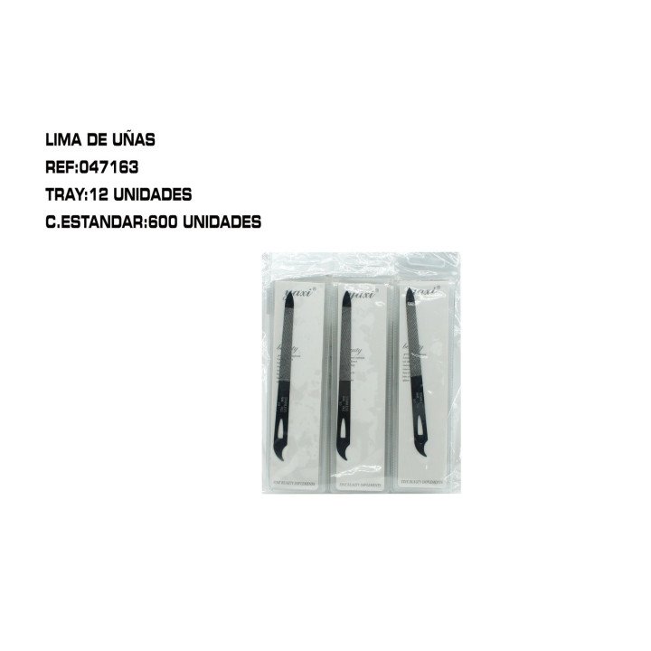 LIMA DE UÑAS+QUITACUTICULA ACERO 12U