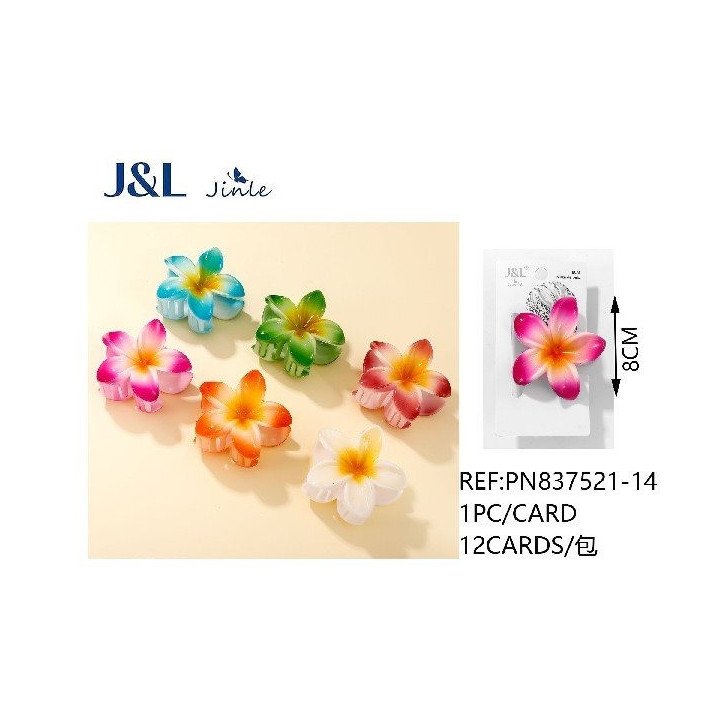 PINZA DE PELO FLOR 8CM 12/U PN837521-14