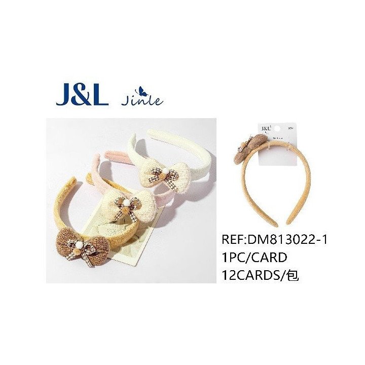 DIADEMA C/LAZO 2CM 12/U DM813022-1