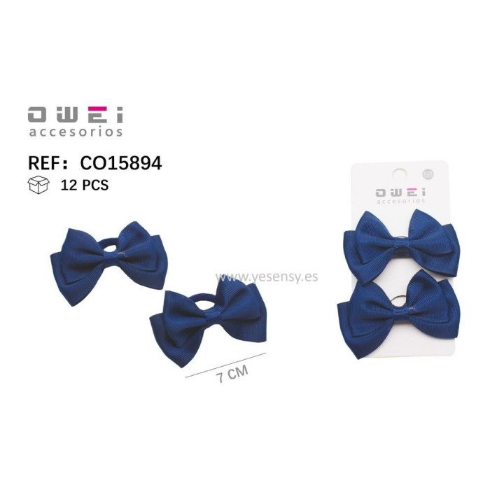 PACK2 GOMAS C/LAZO AZUL 8CM 12/U CO27894