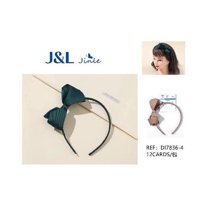 DIADEMAS LAZO AVERDE OSCURO 12/U DI7836-1