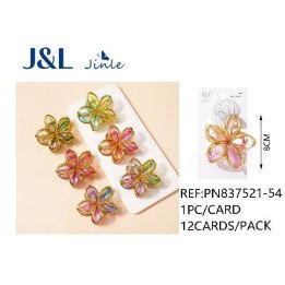 PINZA DE PELO FLOR 8CM 12/U PN837521-54
